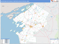 Watertown-Fort Drum Metro Area Digital Map Basic Style